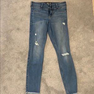 High-rise jean legging